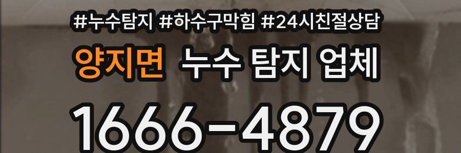 양지면 누수 탐지 업체
