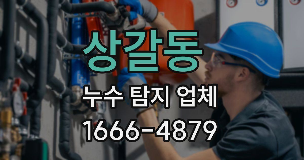 상갈동 누수 탐지 업체