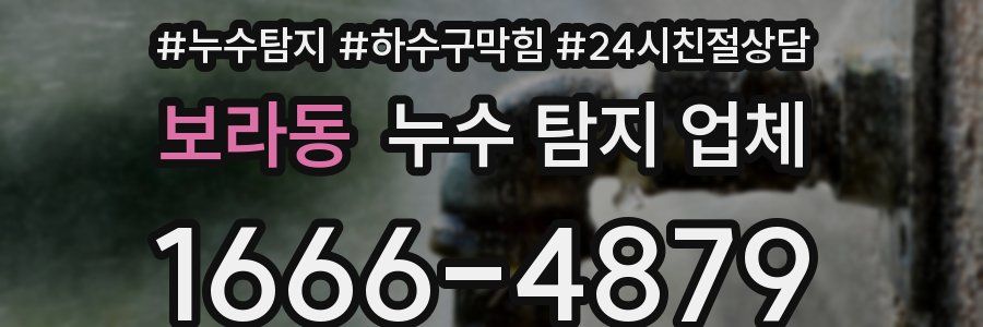 보라동 누수 탐지 업체
