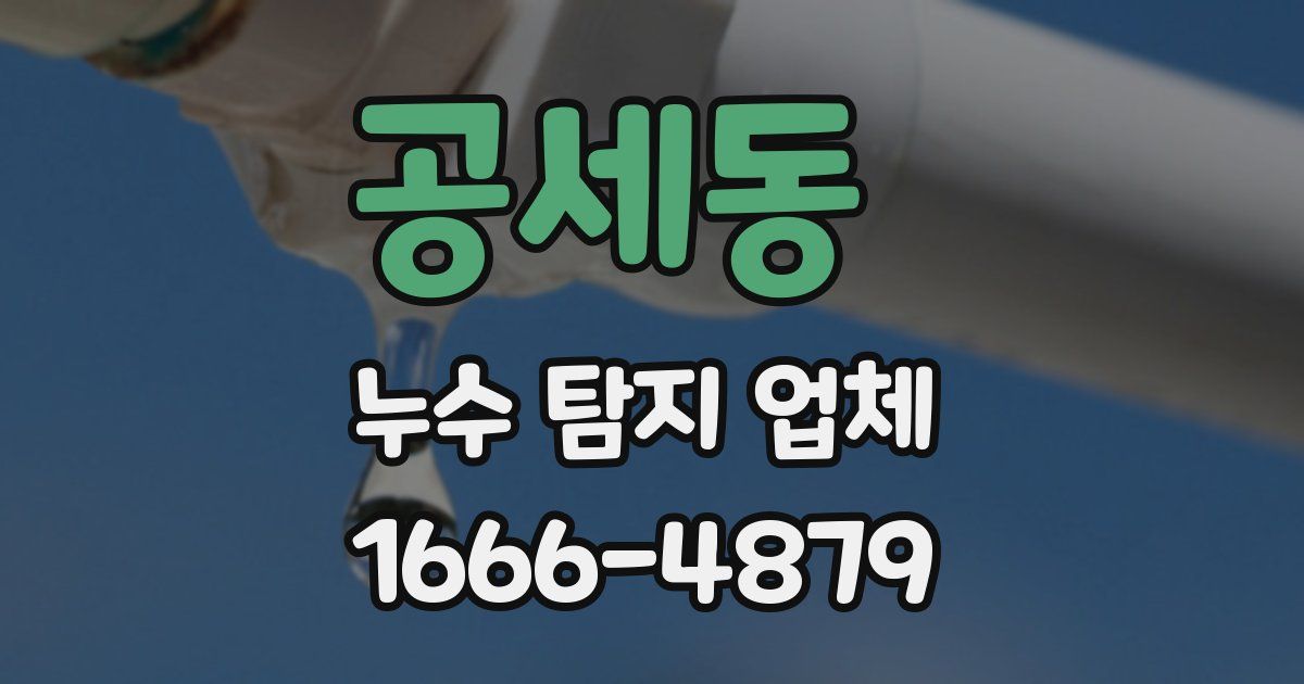 공세동 누수 탐지 업체