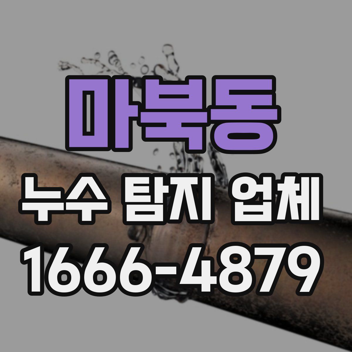 마북동 누수 탐지 업체