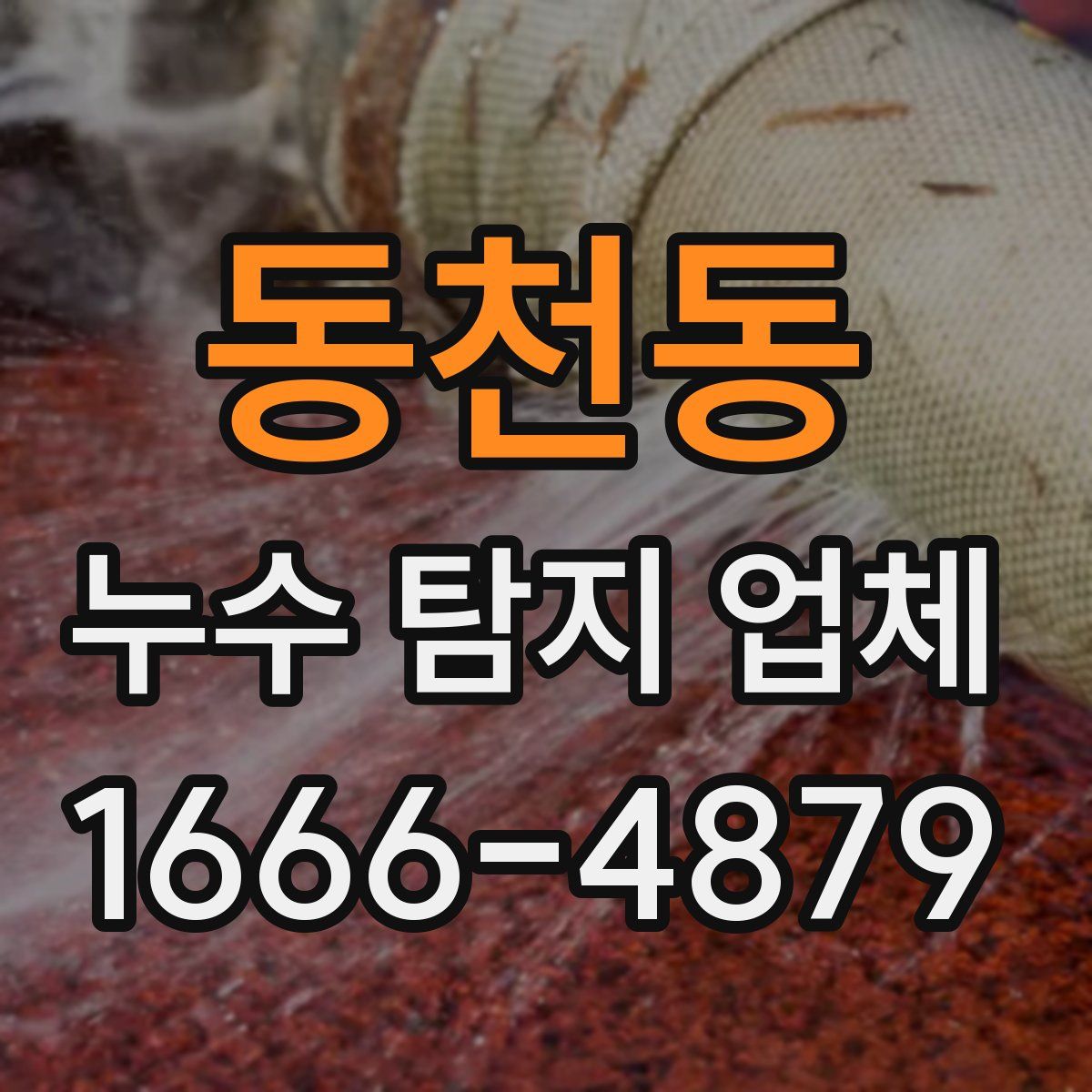 동천동 누수 탐지 업체