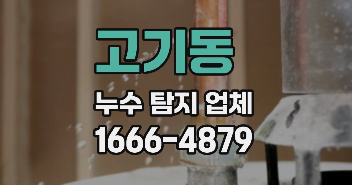 고기동 누수 탐지 업체