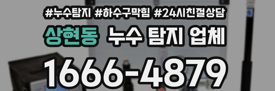 상현동 누수 탐지 업체