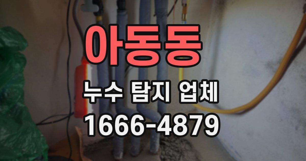 아동동 누수 탐지 업체