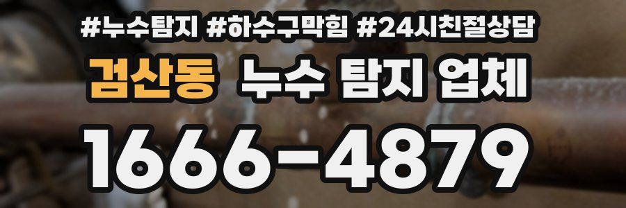 검산동 누수 탐지 업체