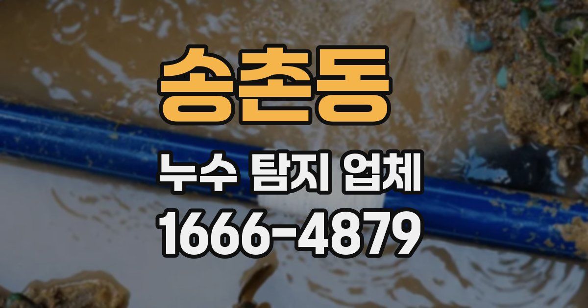 송촌동 누수 탐지 업체