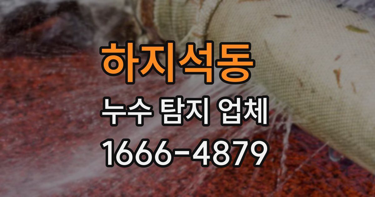 하지석동 누수 탐지 업체