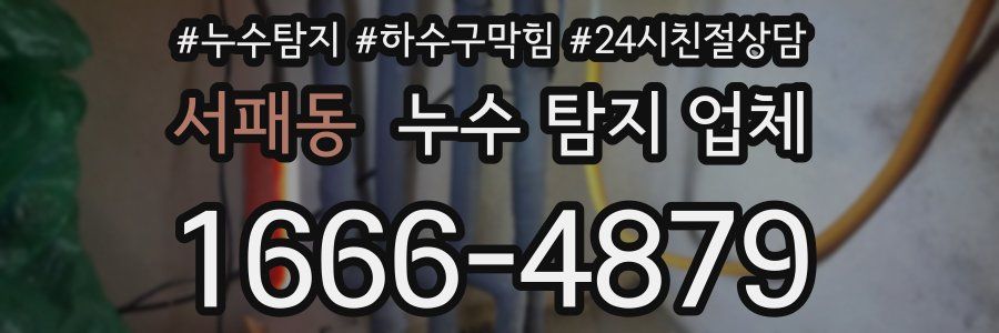 서패동 누수 탐지 업체