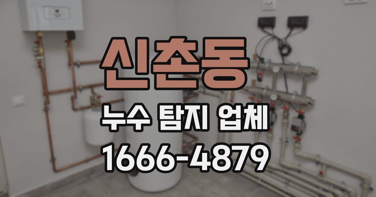신촌동 누수 탐지 업체