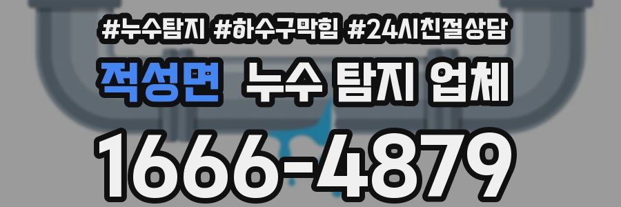 적성면 누수 탐지 업체