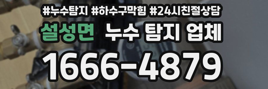 설성면 누수 탐지 업체
