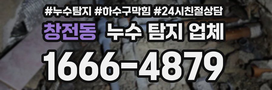 창전동 누수 탐지 업체