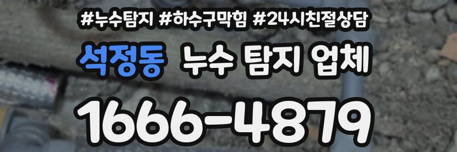 석정동 누수 탐지 업체