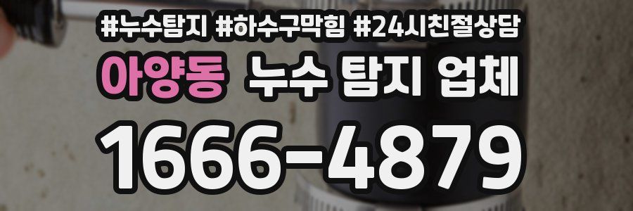 아양동 누수 탐지 업체