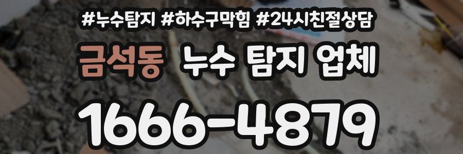금석동 누수 탐지 업체