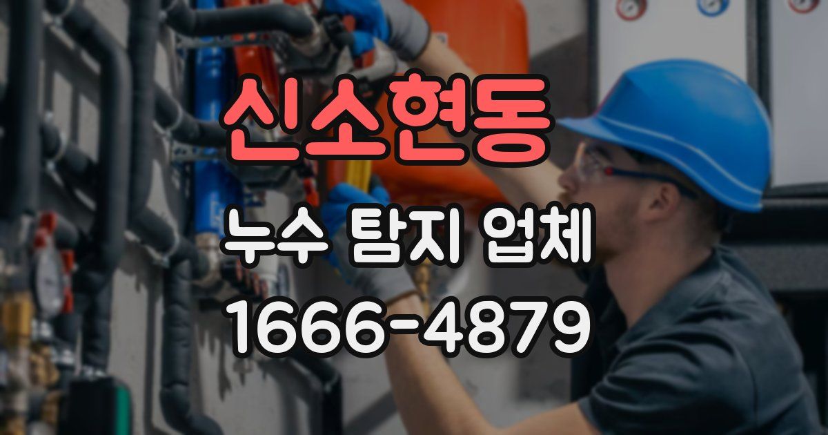 신소현동 누수 탐지 업체
