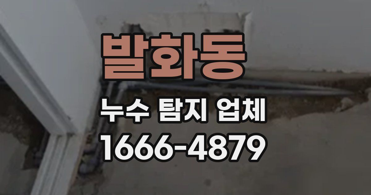 발화동 누수 탐지 업체