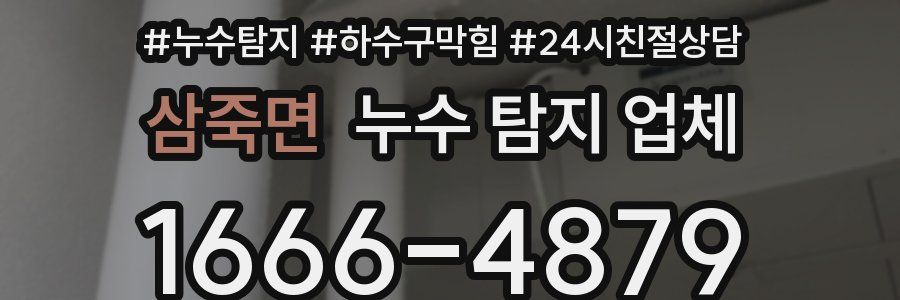 삼죽면 누수 탐지 업체