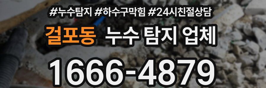 걸포동 누수 탐지 업체
