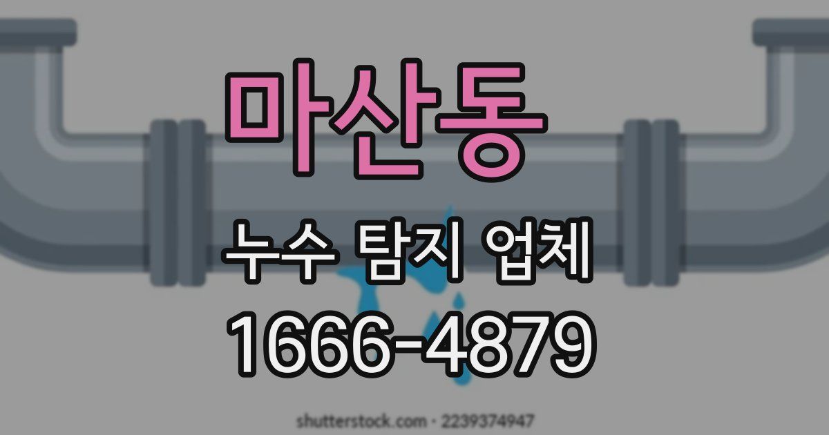 마산동 누수 탐지 업체