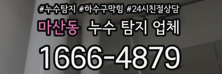 마산동 누수 탐지 업체