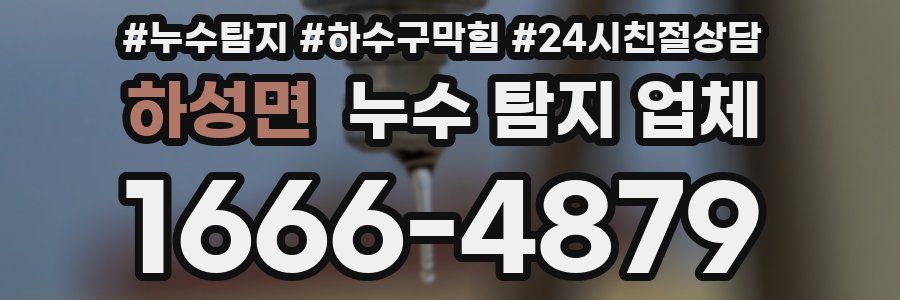 하성면 누수 탐지 업체