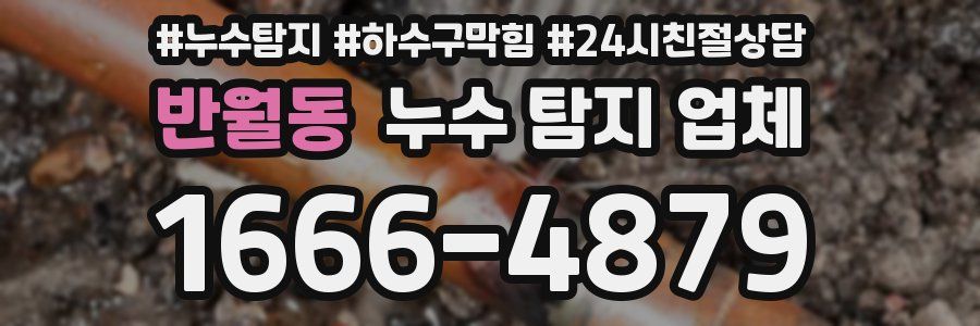 반월동 누수 탐지 업체