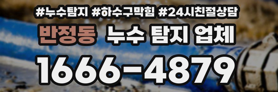 반정동 누수 탐지 업체