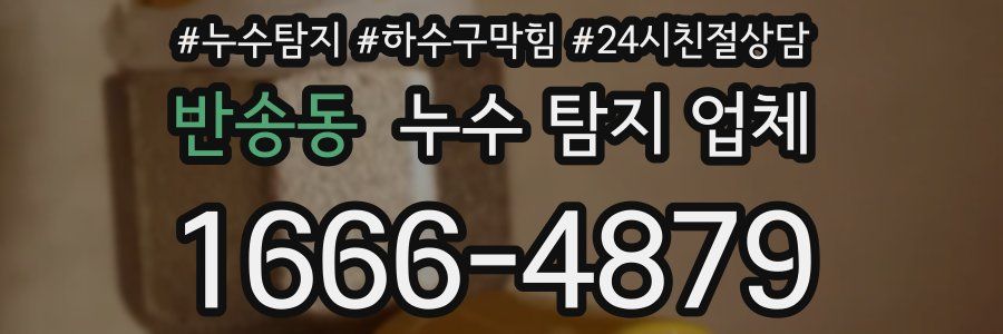 반송동 누수 탐지 업체