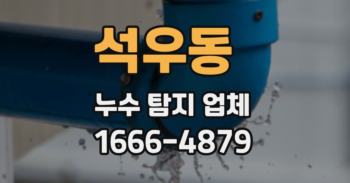 석우동 누수 탐지 업체