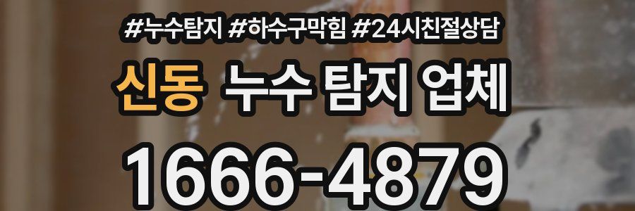 신동 누수 탐지 업체
