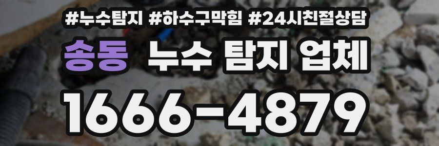 송동 누수 탐지 업체