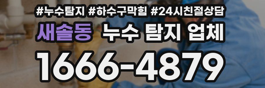 새솔동 누수 탐지 업체