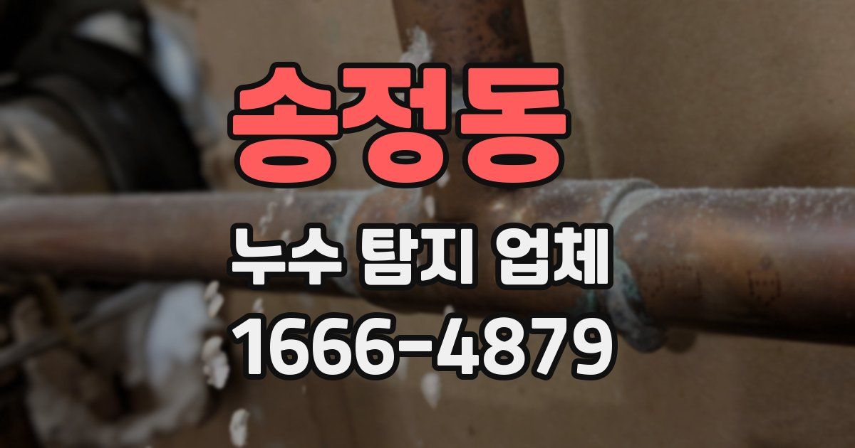 송정동 누수 탐지 업체