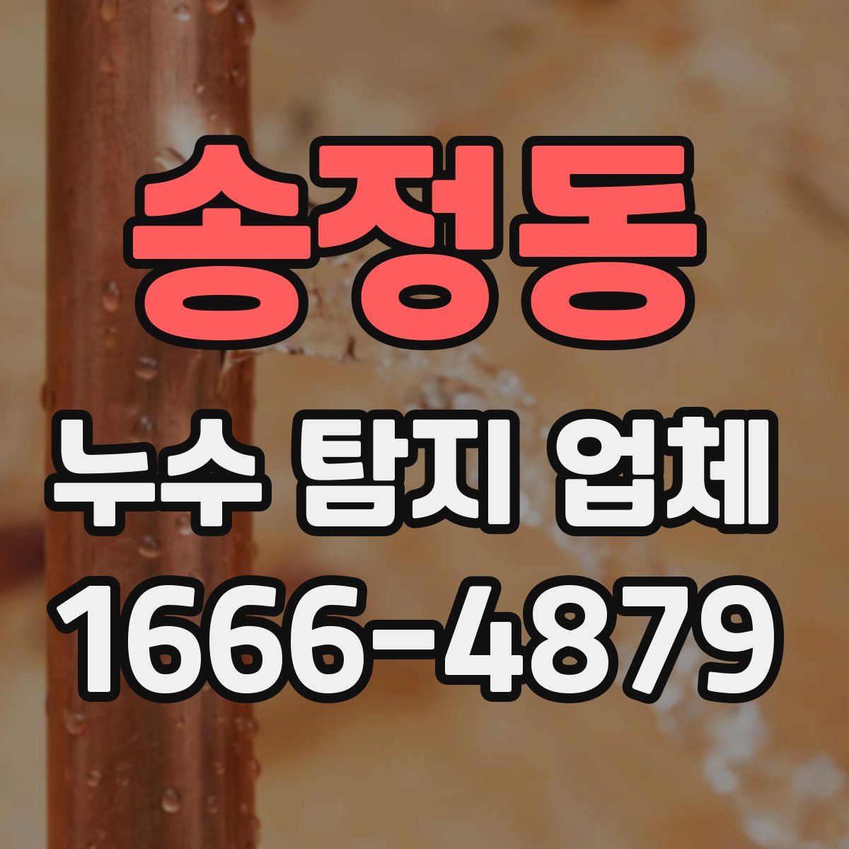 송정동 누수 탐지 업체