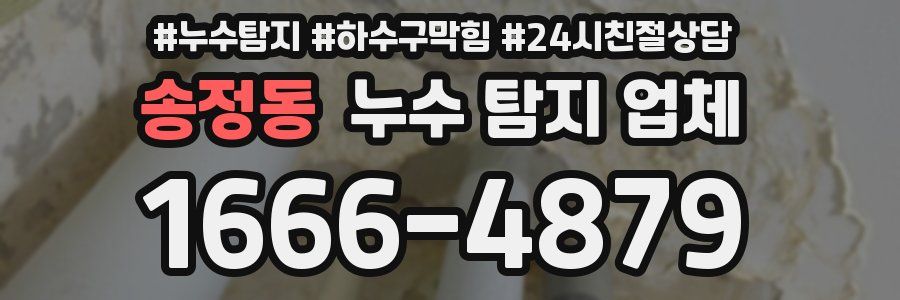 송정동 누수 탐지 업체