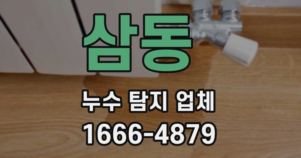 삼동 누수 탐지 업체