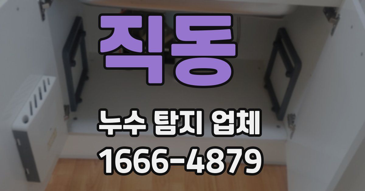 직동 누수 탐지 업체
