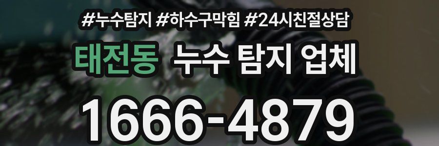 태전동 누수 탐지 업체