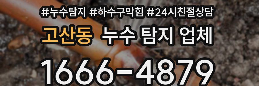 고산동 누수 탐지 업체