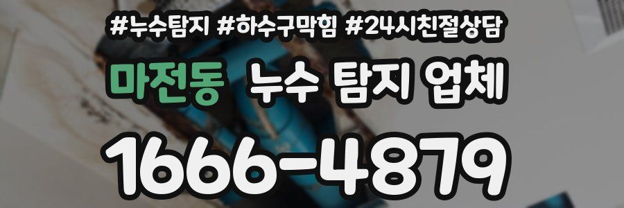 마전동 누수 탐지 업체