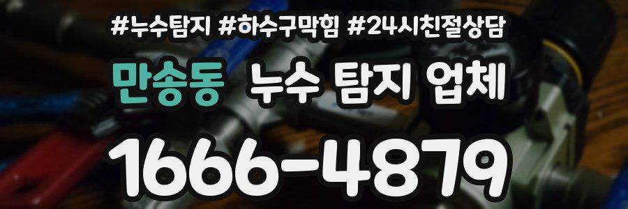 만송동 누수 탐지 업체