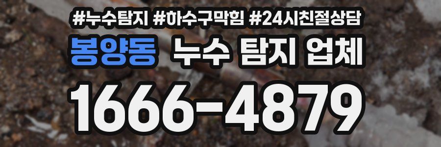 봉양동 누수 탐지 업체