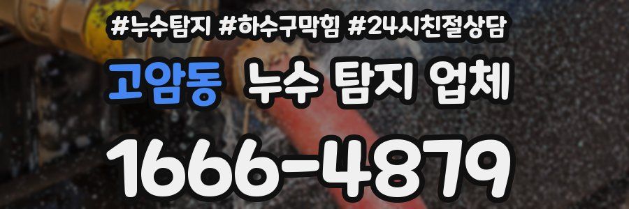 고암동 누수 탐지 업체