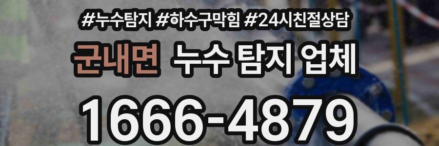 군내면 누수 탐지 업체