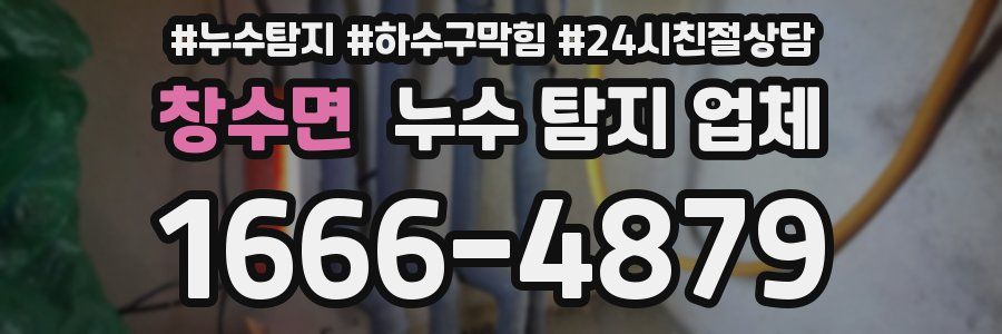 창수면 누수 탐지 업체