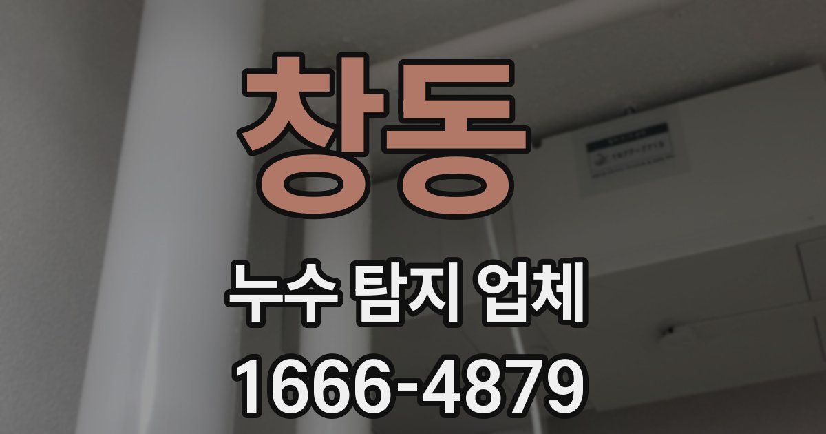 창동 누수 탐지 업체