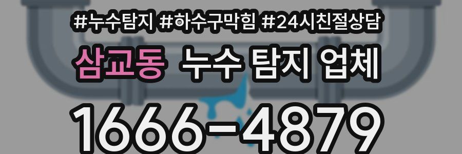 삼교동 누수 탐지 업체