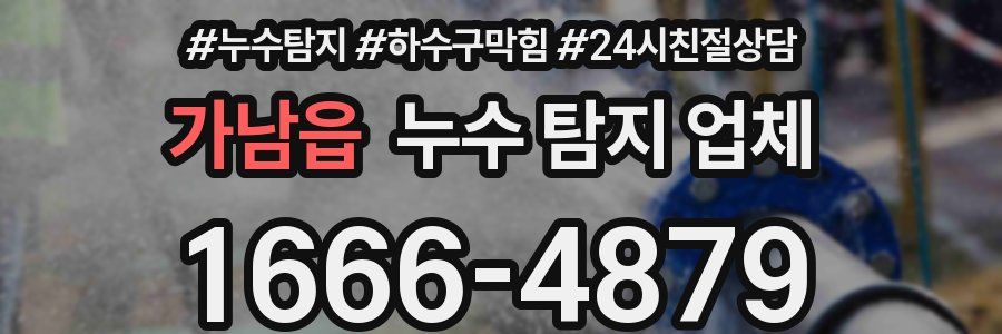 가남읍 누수 탐지 업체